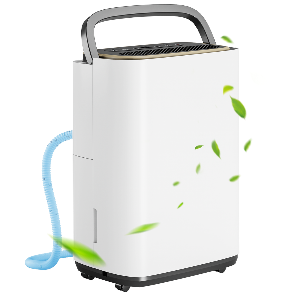 UrbanSync 15-Pint (Doe), Max 50PT 5000 Sq.Ft Dehumidifier, 24H Dehumidifiers with Drain Hose for Basement, Large Compressor Dehumidifier for Basement/Laundry/Bedroom/Office