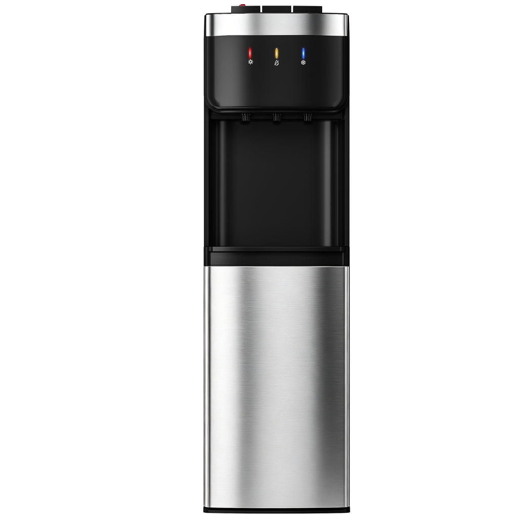 UrbanSync Bottom-Load Water Dispenser for Home, 3–5 Gallons, Hot, Cold & Room Temperature, Child Lock, Gray, New