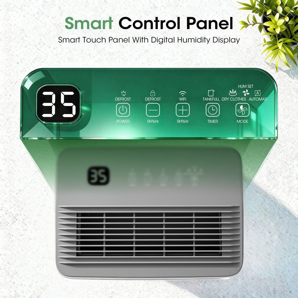 UrbanSync 10-Pint (DOE), Max 35 Pint Smart Dehumidifier with App Remote Control, 24H Timer, Multi-Mode, Child Lock, Drain Hose, Ideal for Household Dehumidification and Clothes Drying