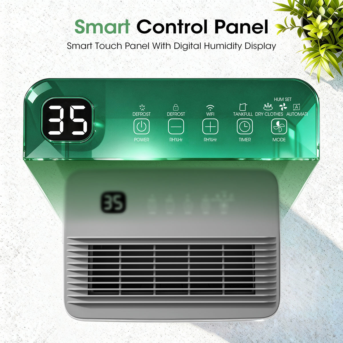 UrbanSync 10-Pint (DOE), Max 35 Pint Smart Dehumidifier with App Remote Control, 24H Timer, Multi-Mode, Child Lock, Drain Hose, Ideal for Household Dehumidification and Clothes Drying