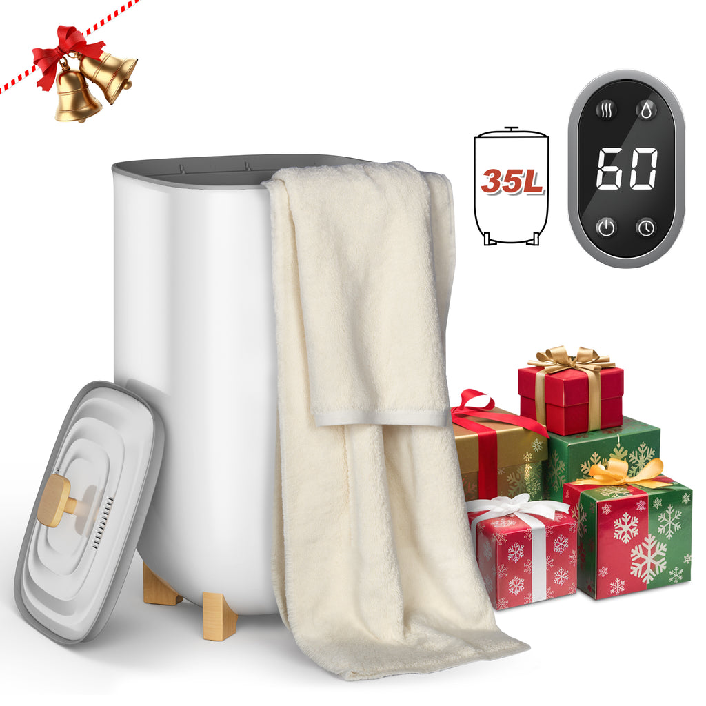 UrbanSync 35L Towel Warmer, Towel Warmer Bucket with Drying Modes, Heating Mode 20/30/60/90 Min, LED Screen, for Spa, Bathrobe, Blanket & Pajama