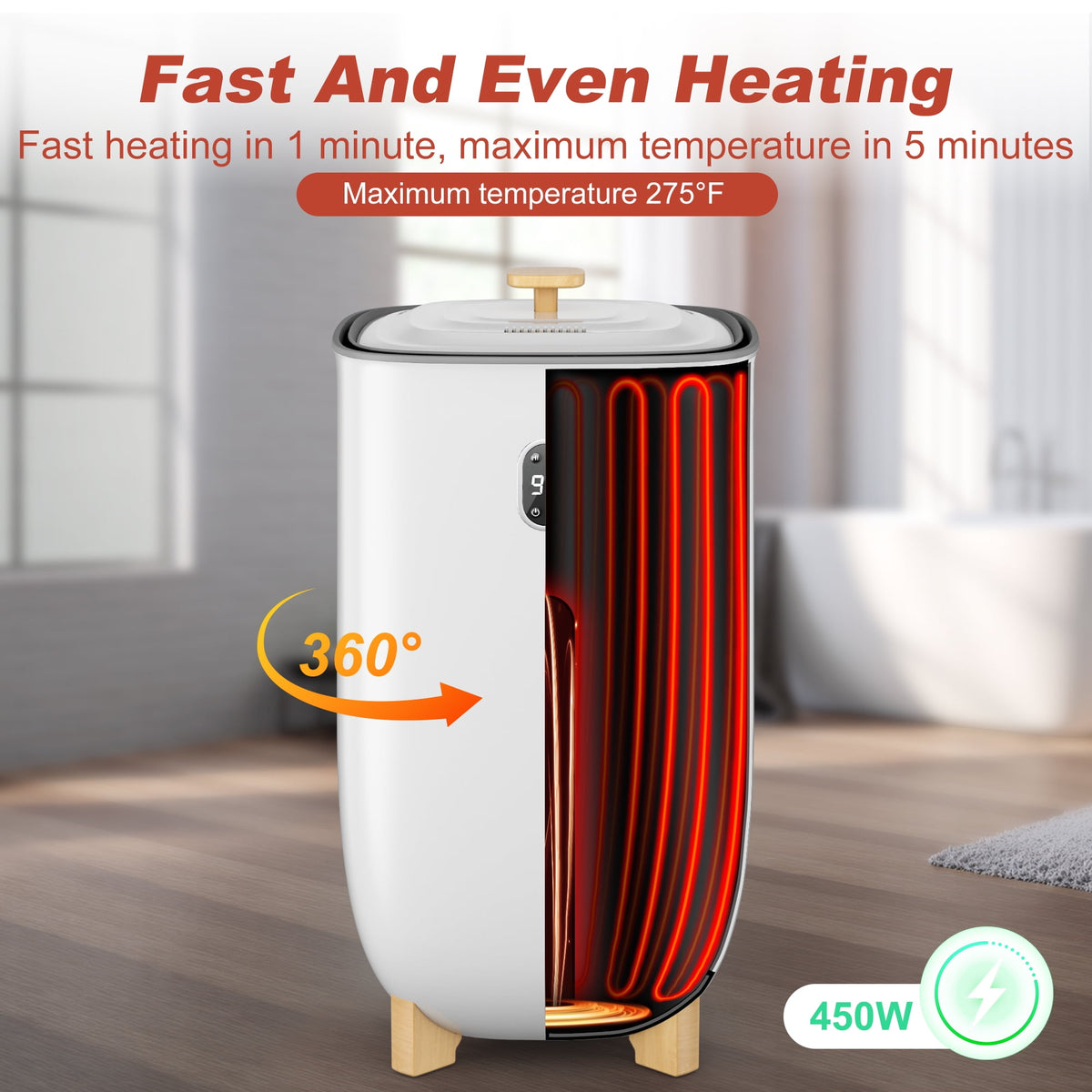 40L Vertical Towel Warmer & Dryer Cabinet, 1000W Heating and Drying Functions, Suitable for Bathrooms and Bedrooms(White)