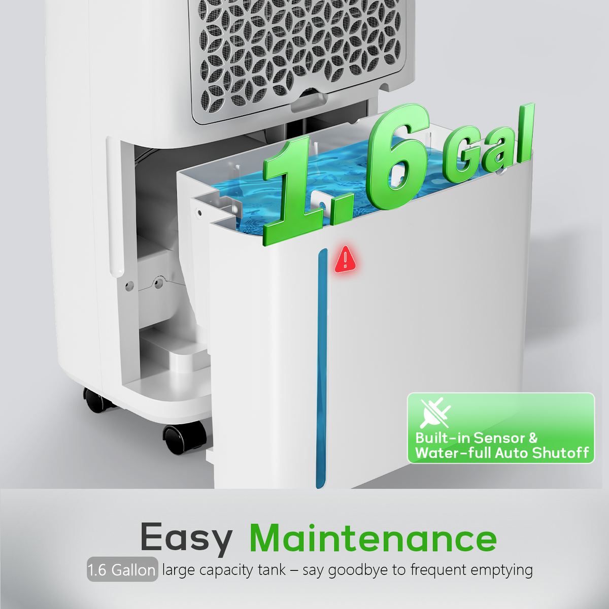 UrbanSync 19-Pint (DOE) , Max 80 Pints/D Multi-Function Dehumidifier, 5500 Sq.Ft Coverage Area , 24H-Timer, Child lock, for Bedroom /Office/Laundry Room