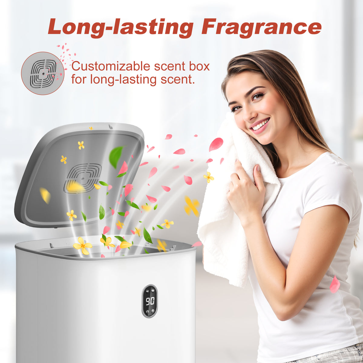 UrbanSync 40L Towel Warmer, ultra-large capacity, Heating Mode 20/40/60/90 Min Auto Shut Off, LED Screen, for Spa, Bathrobe, Blanket & Pajama