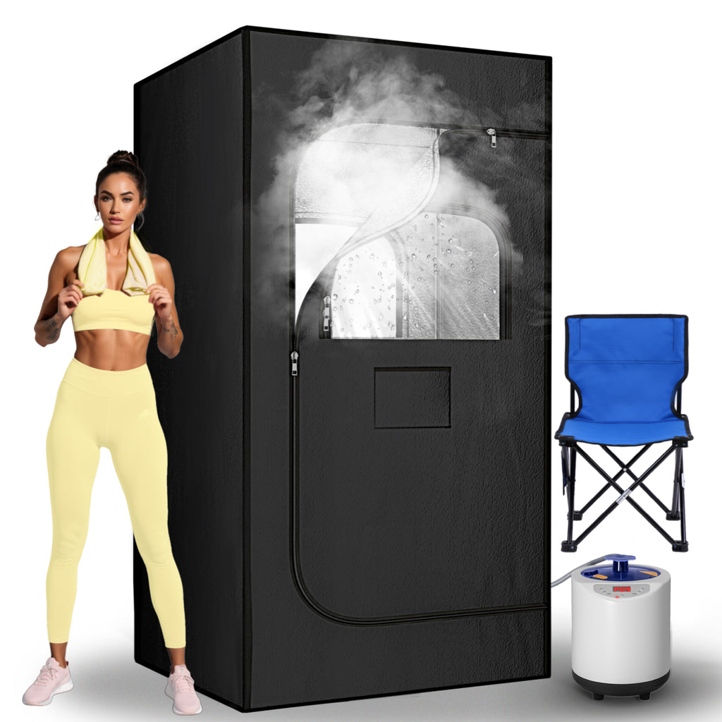 UrbanSync Portable Steam Sauna for Home with 3L 1200W Steamer, Remote Control, Folding Chair (Oxford cloth, waterproof)