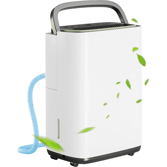 UrbanSync 50 Pints 5000 Sq.Ft Dehumidifier, 24H Dehumidifiers with Drain Hose for Basement, Large Compressor Dehumidifier for Basement/Laundry/Bedroom/Office