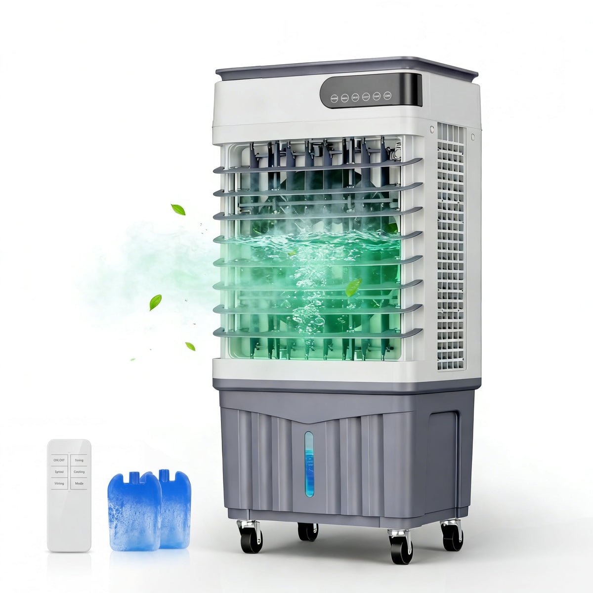 UrbanSync Evaporative Air Cooler, 3d Cooling, 7 Gallon Tank, 3 Speeds, 12 Hour Timer, 4 Ice Boxes, Energy-Saving