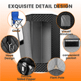 1-Person Pentagonal Steam Sauna Tent with 3L 1200W Steamer, 15-Level Temperature, 8-min Rapid Heating, 99Min-Timer, Remote Control, Folding Chair, 70" x 47" x 36", Black